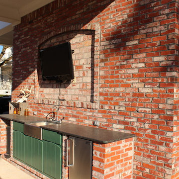 Welsh historic reproduction kitchen porch