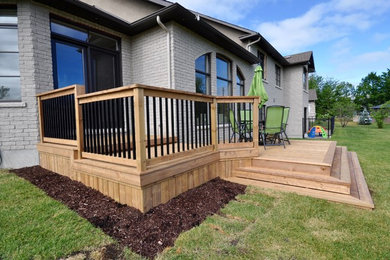 Deck - mid-sized contemporary backyard deck idea in Ottawa with no cover