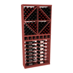 Wine Racks America - CellarVue  Horizontal Wine Rack Combo, Pine , Cherry Stai - Wine Racks