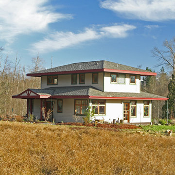 A custom home we designed and built atop a knoll in rural Skagit County