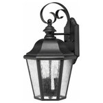 Hinkley - Hinkley 1676BK Edgewater, 3 Light Medium Outdoor Wall in Traditit - Edgewaters classic design features durable cast alEdgewater 3 Light Me Black Clear Seedy Gl *UL: Suitable for wet locations Energy Star Qualified: n/a ADA Certified: n/a  *Number of Lights: 3-*Wattage:40w Incandescent bulb(s) *Bulb Included:No *Bulb Type:Incandescent *Finish Type:Black