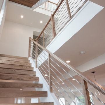 Project #48 | Contemporary Staircase with Warm Tones