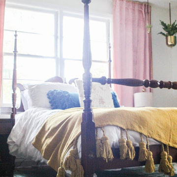 Colorful Art Deco Guest Bedroom