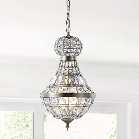 Regina Crystal, Metal Empire LED Chandelier, 12"