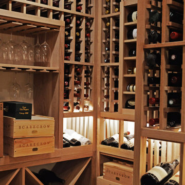 Wooden Wine Racking for a Home Wine Cellar
