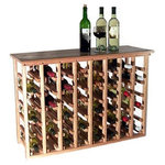 The Wine Rack Company - 48 Bottle Floor Model Wine Rack, Mahogany - These handsome racks are constructed out of solid Mahogany nd aree perfect as a small side table or even serving bar. Racks are unfinished and don't require a finish.