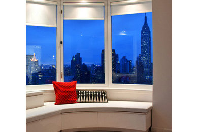 Inspiration for a modern living room remodel in New York