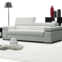 Soho Italian Leather White Sofa by J&M Furniture - Sofas