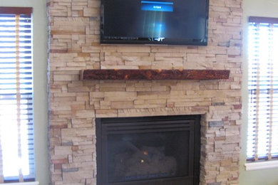 Living room - traditional living room idea in Denver