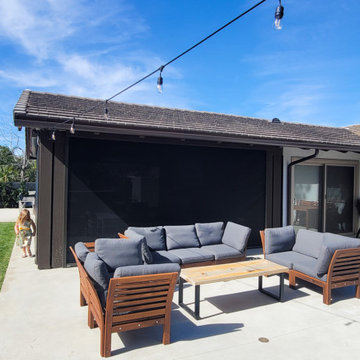 6 Motorized Power Screens on an ADU and California Room in Orange County, CA