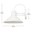 Globe Electric 44388 Maxwell 1 Light 11" Tall Outdoor Wall Sconce - Matte White