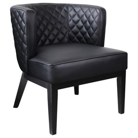 Boss Office Ava Quilted Accent Chair in Black