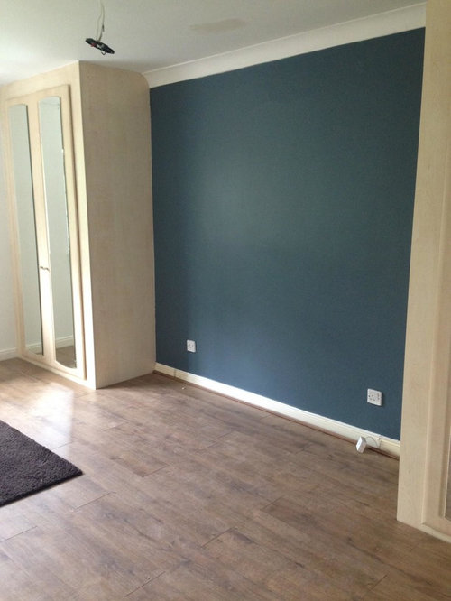 Before & After Master Bedroom in Dulux Denim Drift Houzz UK