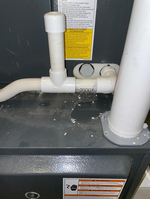 Air handler is “sweating” and causing puddles. Incorrectly sealed?
