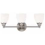 Livex Lighting - Livex Lighting 13663-91 Somerville - Three Light Bath Vanity - Mounting Direction: Up/Down  ShSomerville Three Lig Brushed Nickel Satin *UL Approved: YES Energy Star Qualified: n/a ADA Certified: n/a  *Number of Lights: Lamp: 3-*Wattage:100w Medium Base bulb(s) *Bulb Included:No *Bulb Type:Medium Base *Finish Type:Brushed Nickel