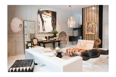 Living room - contemporary living room idea in Atlanta