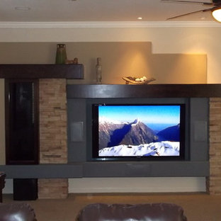 Contemporary home cinema in San Luis Obispo.