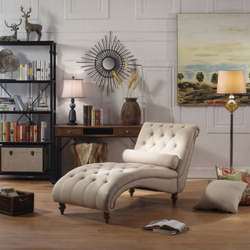 Yarmouth Chaise Lounge, Beige
