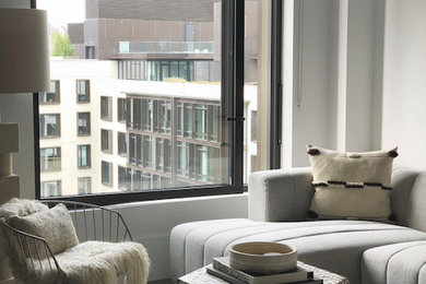 Danish living room photo in New York