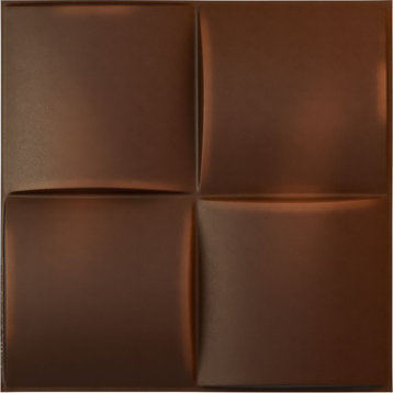 Smith EnduraWall 3D Wall Panel, 12-Pack, 19.625"Wx19.625"H, Aged Metallic Rust