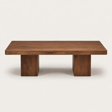Wilder Rectangular Coffee Table | Solid Walnut or Oak Minimal Block Design