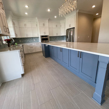 Designers Choice Cabinetry Atlas 300 FP Radiant White/Ballard Blue