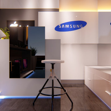 samsung and iphone shop interior