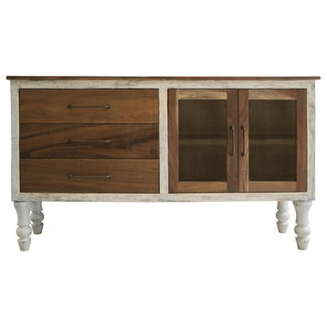 Crafters and Weavers Avalon Rustic Farmhouse Sideboard, Brown