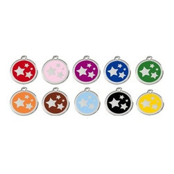 Red Dingo Stars ID Tag - Dog Toys