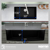 Karran Undermount 32.5" Single Bowl Quartz Workstation Sink, Black