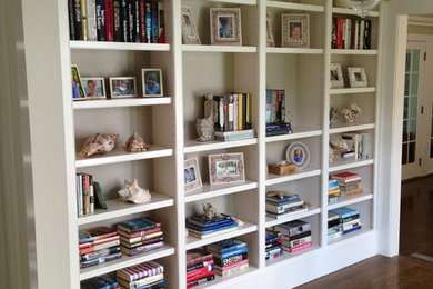 Example of an eclectic hallway design in Boston