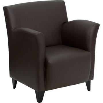 HERCULES Roman Series Brown Leather Lounge Chair