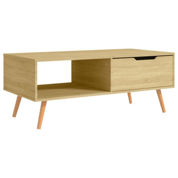 vidaXL Coffee Table Side End Table Accent Sofa Table Sonoma Oak Engineered Wood