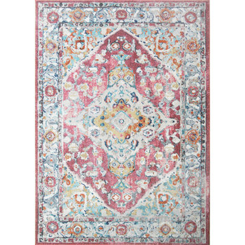 Barcelona Isabella Traditional Area Rug, Pink, 7'10"x9'10"