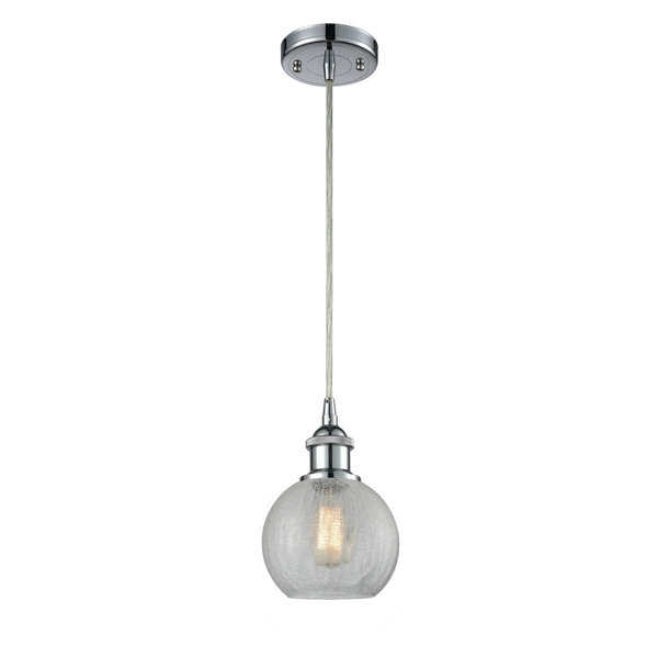 1-Light Mini Pendant Polished Chrome With Vintage Bulb