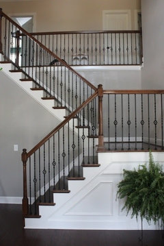 Paint colors -- lower part of stained chair rail | Houzz Forum