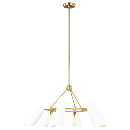 Generation Lighting AEC1036BBSMWT Tresa Six Light Chandelier in Matte White