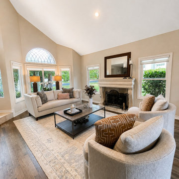 Warm Contemporary Living Room - AFTER