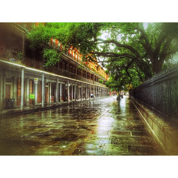 New Orleans "Wet Upper Square" Stretched Canvas Giclee, 30"x40"