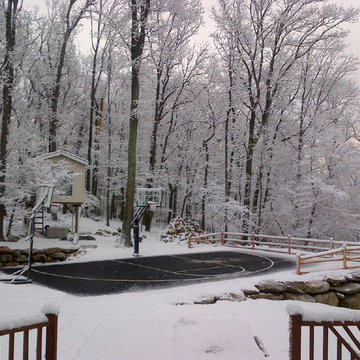 Robert W's Pro Dunk Gold Basketball System on a 50x30 in Budd Lake, NJ