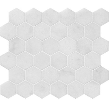 10 3/8"x12" Avalon Polished Hexagon Classic Mosaic