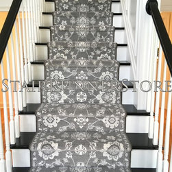 Straight Staircase Stair Runner Installations - Hall And Stair Runners