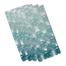 Beach Clouds, Geometric Print Napkin, Set of 4, Teal