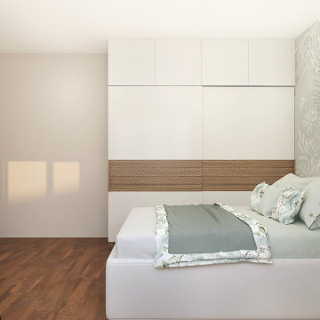Guest Bedroom | Prestige Shantiniketan | Contemporary | Artis Interiorz