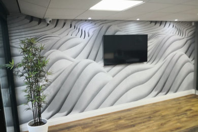 3D Effect Wall Covering within an Office