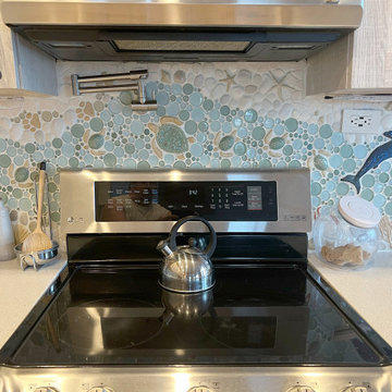 Bright Nautical Modern Kitchen Backsplash