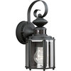 Progress P5662-31 One-light wall lantern in Black finish with beveled glass.