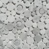 Carrara Venato White Marble Circle Bubble Mosaic Tile Polished, 1 sheet