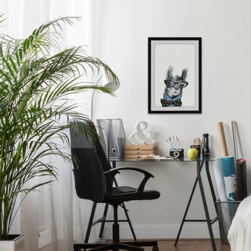 "Llama with a Bow" Framed Painting Print