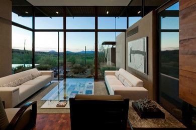 Example of a trendy living room design in Phoenix